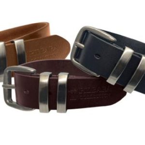PILBARA LEATHER BELT DARK BROWN