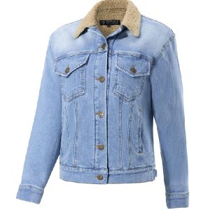 PILBARA LADIES SHERPA JACKET LIGHT INDIGO