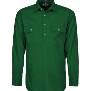 PILBARA CLOSED FRONT SHIRT MENS GREEN