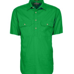 PILBARA RM200CFS SHORT SLEEVE CLOSED FRONT MENS EMERALD