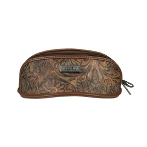 TCBAC PURE WESTERN LEAH GLASSES CASE TAN