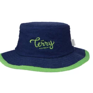 TERRY HAT NAVY/GREEN