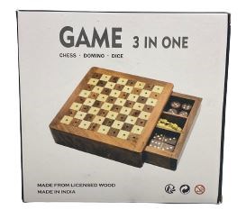 GAMES 3 IN 1 CHESS DOMINO DICE