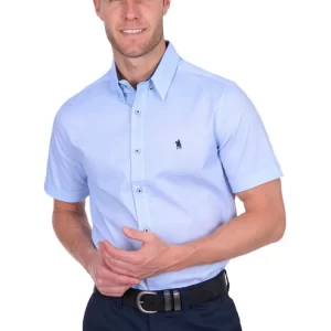 TCBAC MICHAEL SHORT SLEEVE SHIRT ROYAL